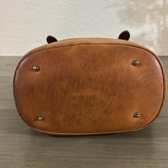 Vintage Dooney & Bourke Cabriolet Black Canvas / Leather Trim Bucket Bag - Picture 8 of 12